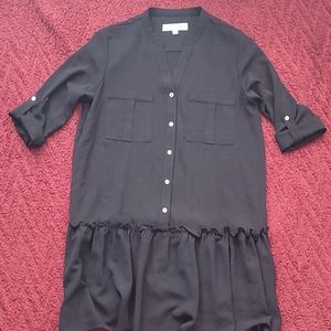 Emma & Michele Black Shirt Dress